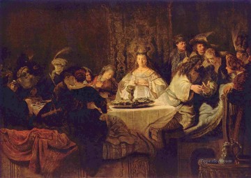 Rembrandt van Rijn Painting - Sansón en la boda de Rembrandt